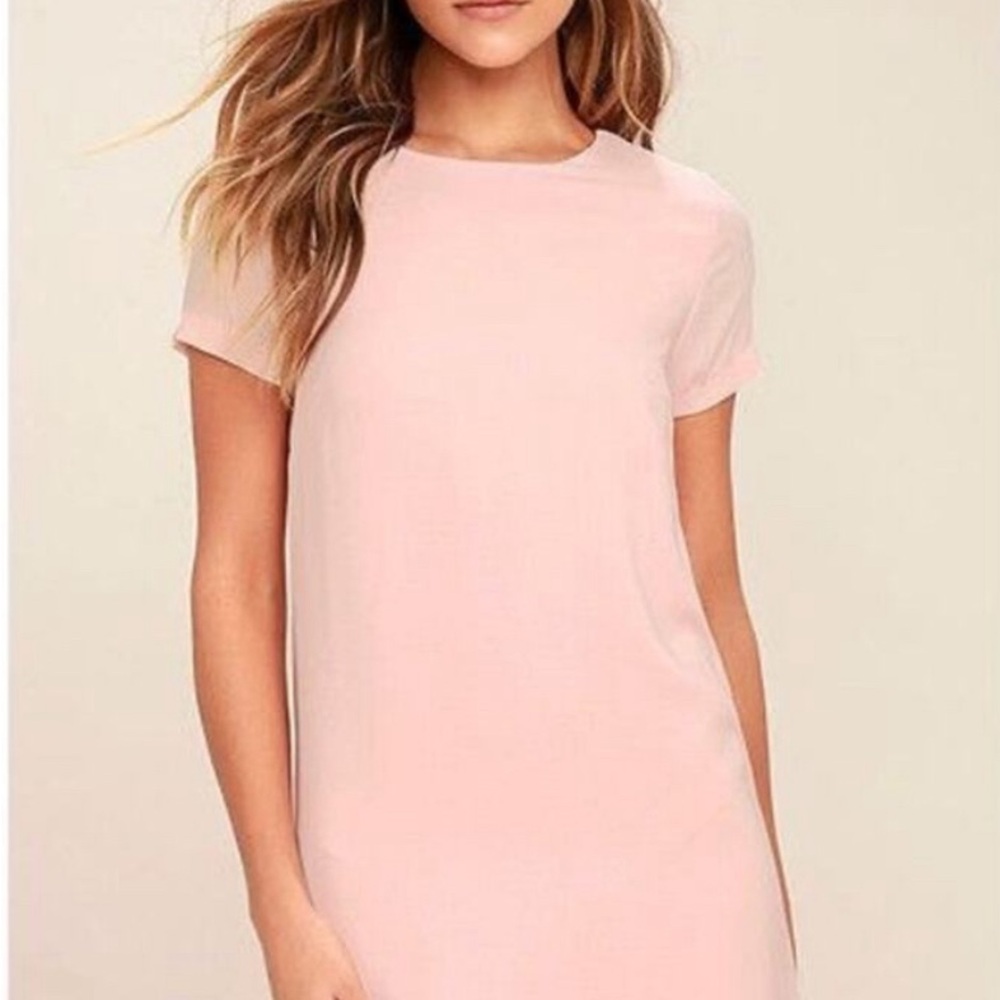 Lulus Shift and Shout Dress - Blush Pink - XS